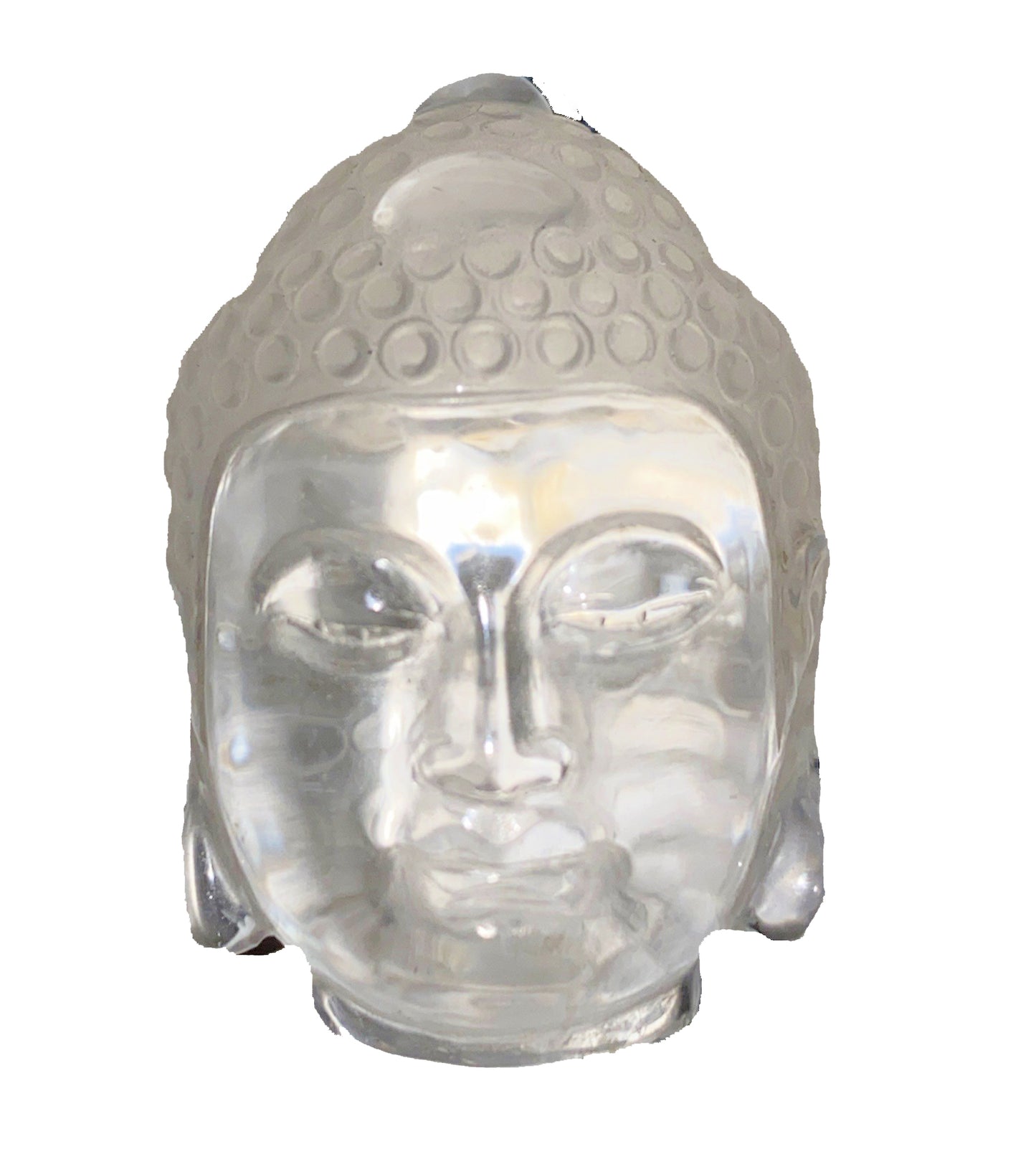 Buddha Head Liu Li - Clear Quartz - 40mm - China - NEW622