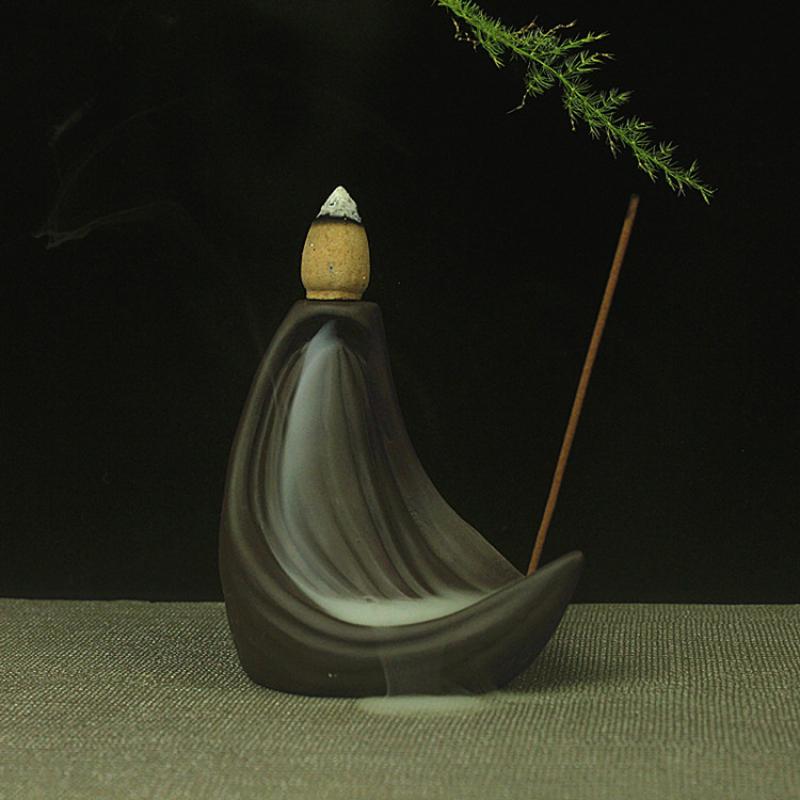 Incense Smoke Flow Backflow Holder Ceramic Incense Burner 8.5x8.5cm - NEW920