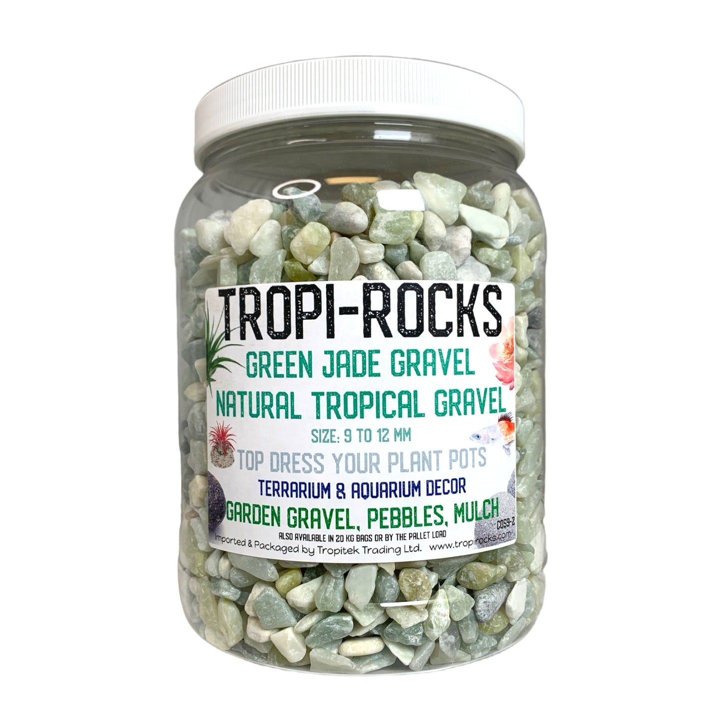 Green Jade Gravel 9-12 MM - 2700g average -Medium PB2 JAR