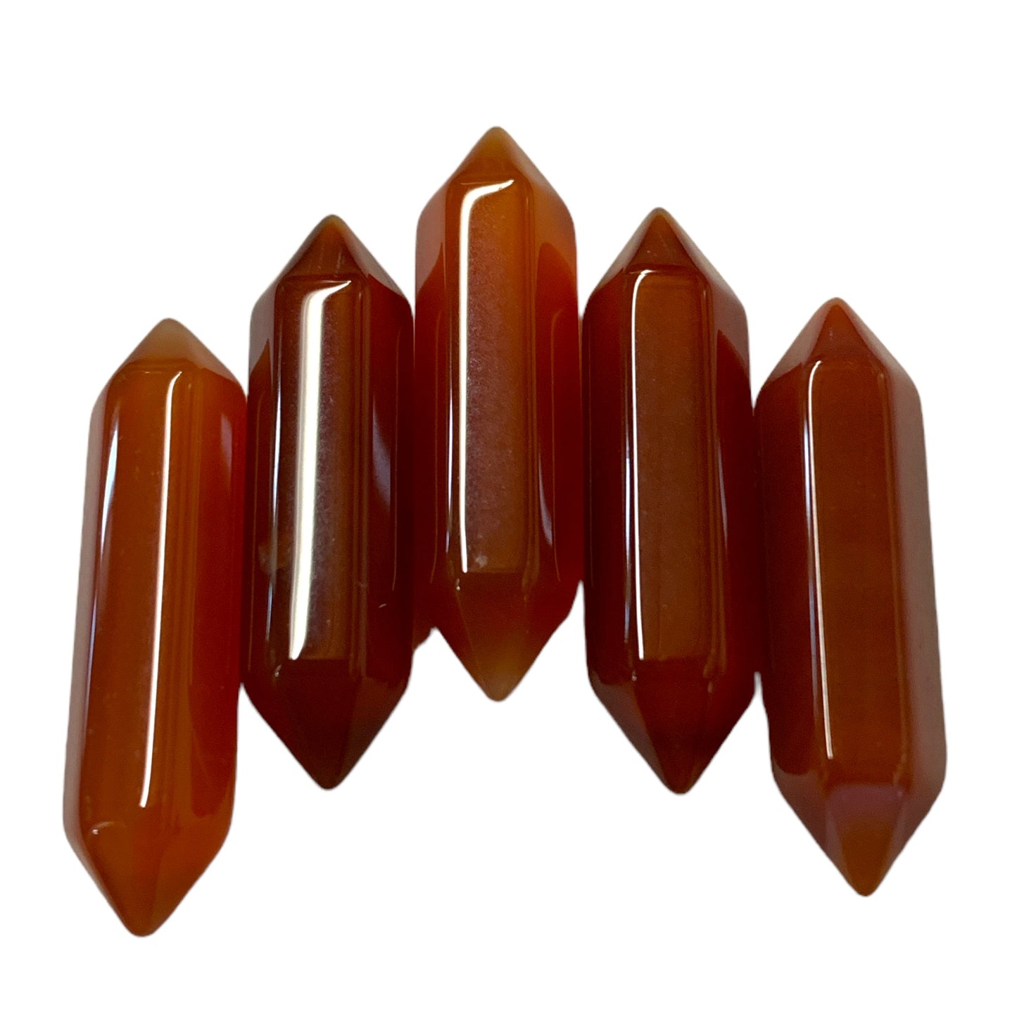Carnelian 30-33mm - Double Terminated Pencil Points - China - order in 5's - NEW822