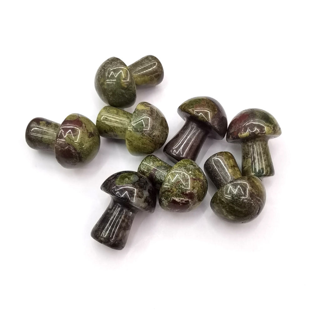Bloodstone Mushrooms - Mini 16x22 mm - Price Each - China - NEW1122