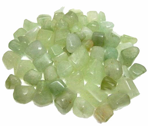 PRASIOLITE - Green Quartz Tumbled Stones 20 to 30mm - 500 Grams (1.1 LB.) - India - NEW323
