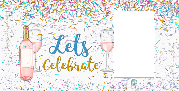 FROMME BOTTLE GREETING CARDS - LETS CELEBRATE - 29.5CM X 14.5CM - GIFT TAG