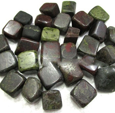 DRAGON Bloodstone Tumbled Stones - Medium 20 - 30 mm - 500 grams - India - Courage & strength to follow your path in life