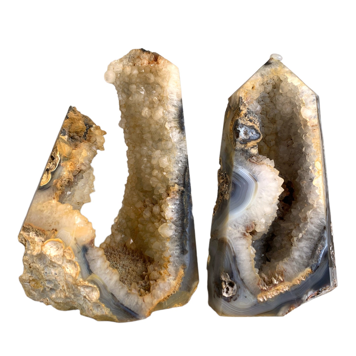 Druzy Agate - Grade AA - 5 to 6 inch - Price per gram - China - NEW622 - Polished Towers