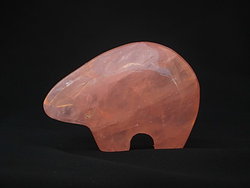Abstract Bear - Rose Quartz - Rare Carving from Madagascar