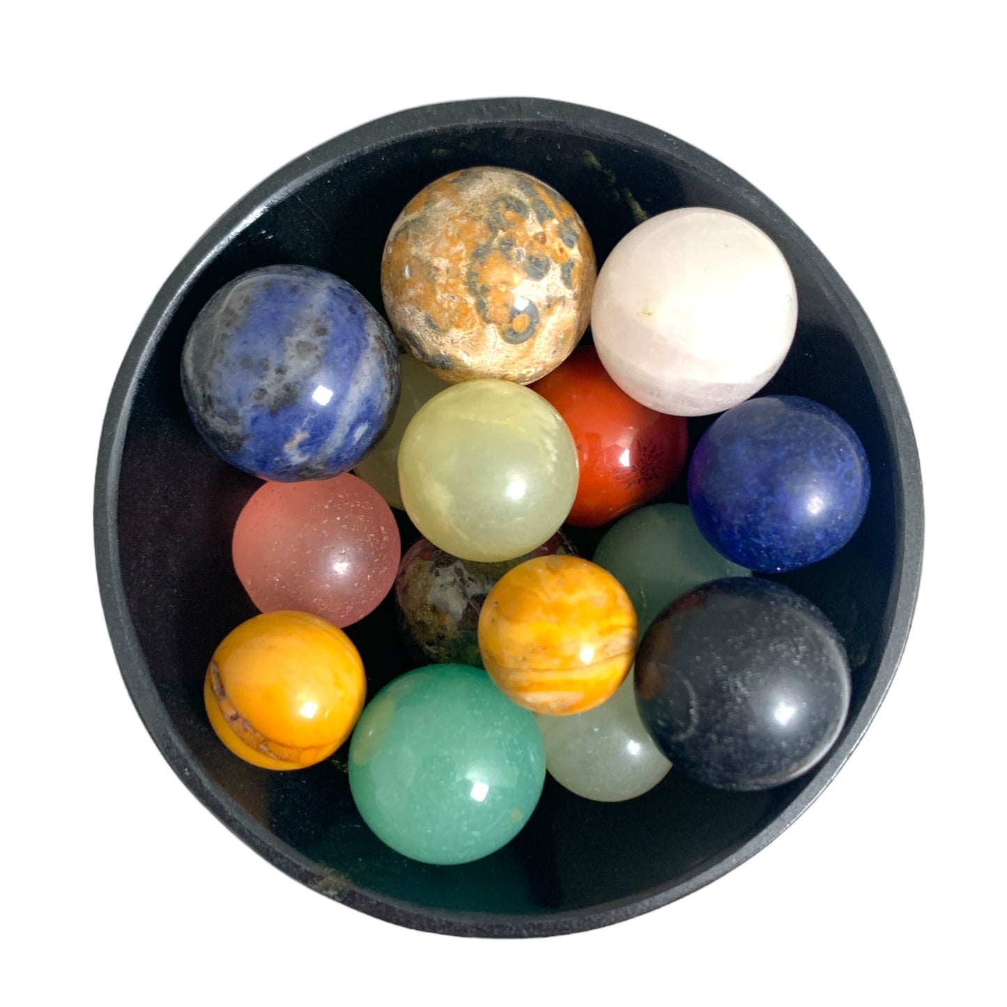 MIXED ASST STONES - Mini 10-25 mm - Sphere - Price per gram - China - Minimum 250 grams - NEW223