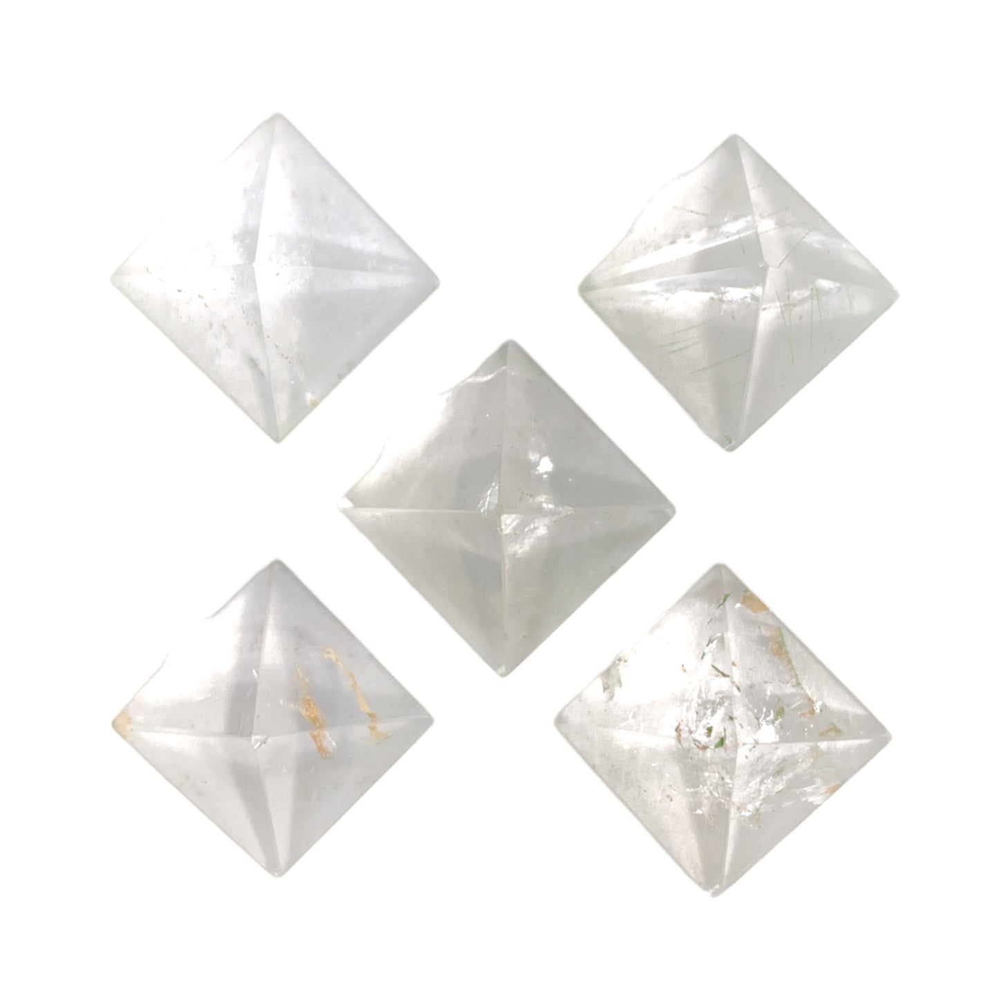 Clear Quartz - Mini Pyramids - 10 to 15mm - Price per piece 10g - Order in 5's - India- NEW121