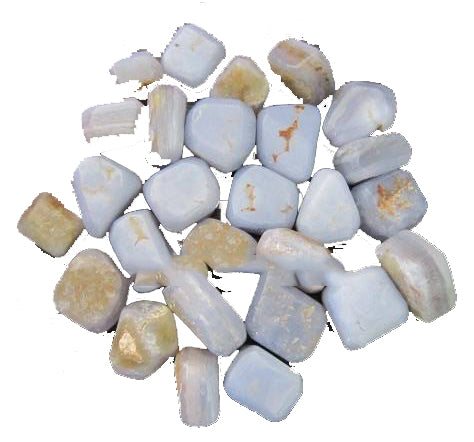 BLUE LACE AGATE Tumbled Stones 20 to 30mm - 500 Grams - India
