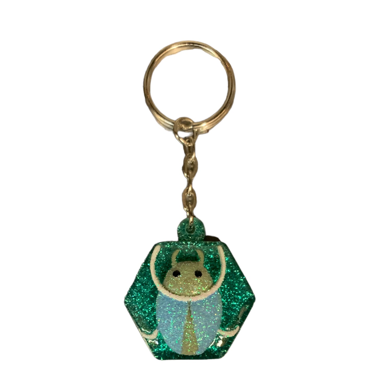 GREEN & BLUE BEETLE BUG KEYCHAIN - COOL - PK/12