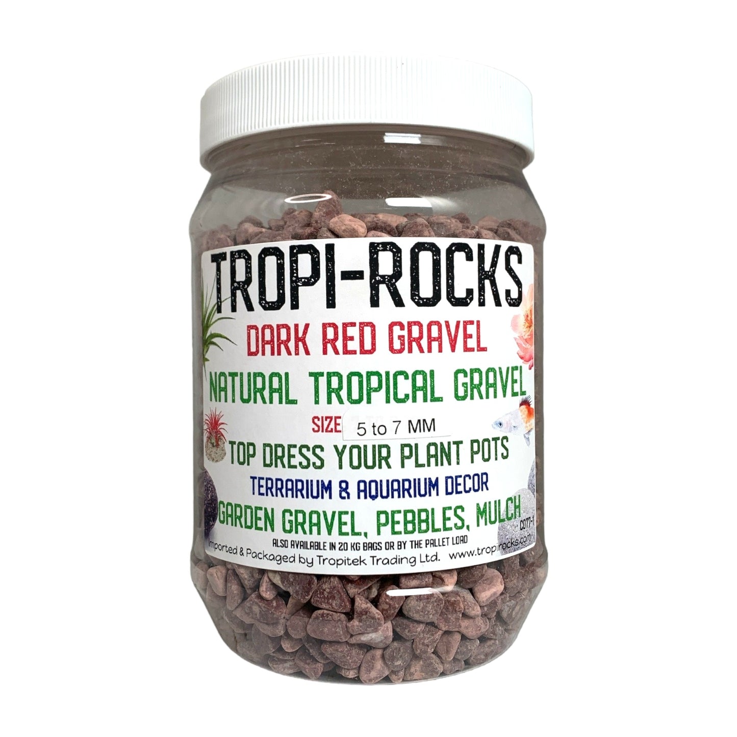 Dark Red Gravel 5-7 MM - 1430g Average - Small PB1 JAR