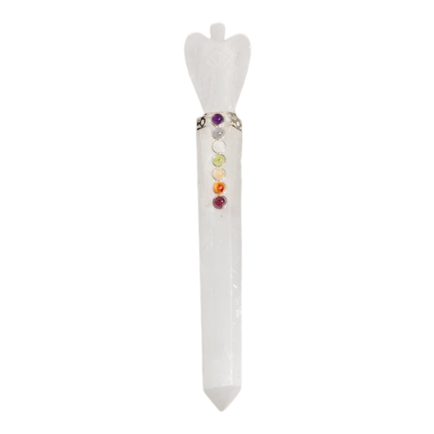 Full White Selenite Angel Wand - 100 grams - NEW121