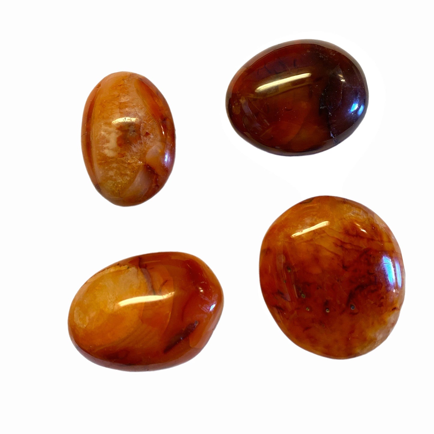 Carnelian Palm Stones - Large 2.5x2 inch - 30 - 40 mm - Price per Gram - China - NEW722
