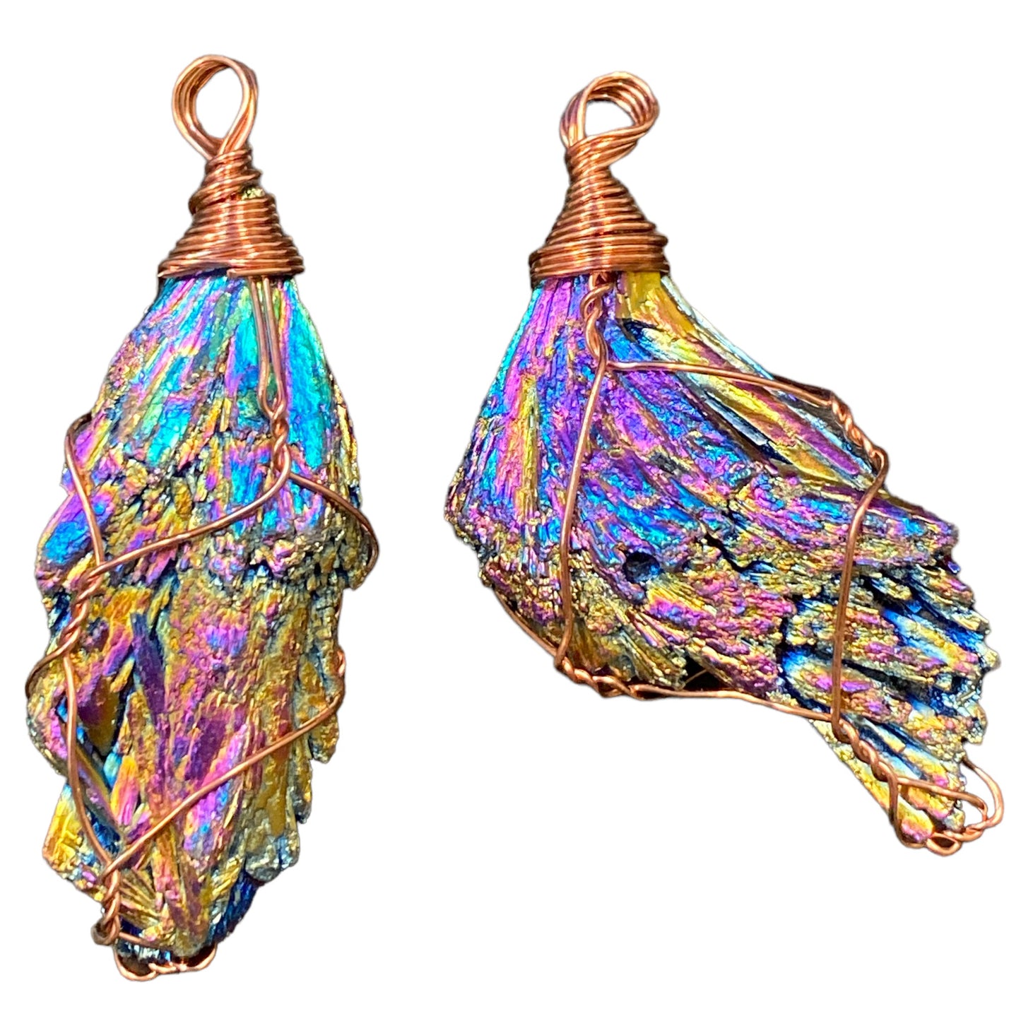 Rainbow Aura Black Kyanite Pendant - mm - China - NEW123