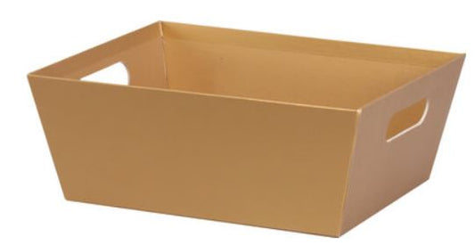 Gold Metallic Market Tray - Large - 12 x 9 1/2 x 4 1/2 inch - Fits a 25x30 bag