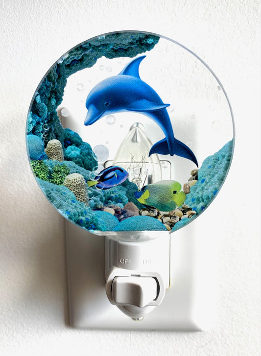 Dolphin - Under the sea series acrylic night light - NEW725