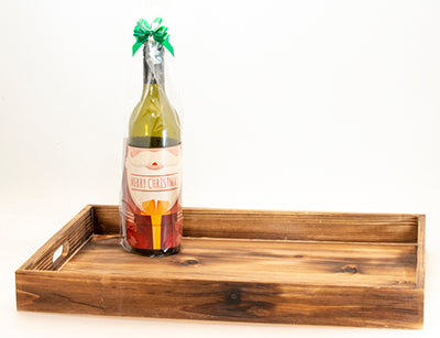 Brown Fir wood Tray LARGE 19.75 x 13.75 x 2 inch Fits a PK6072 cello bag (35x40")