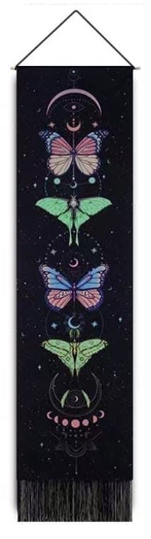 Butterfly Tapestry Wall Hanger - 12.5 wide x 51 inch long - 32.5×130cm - China -