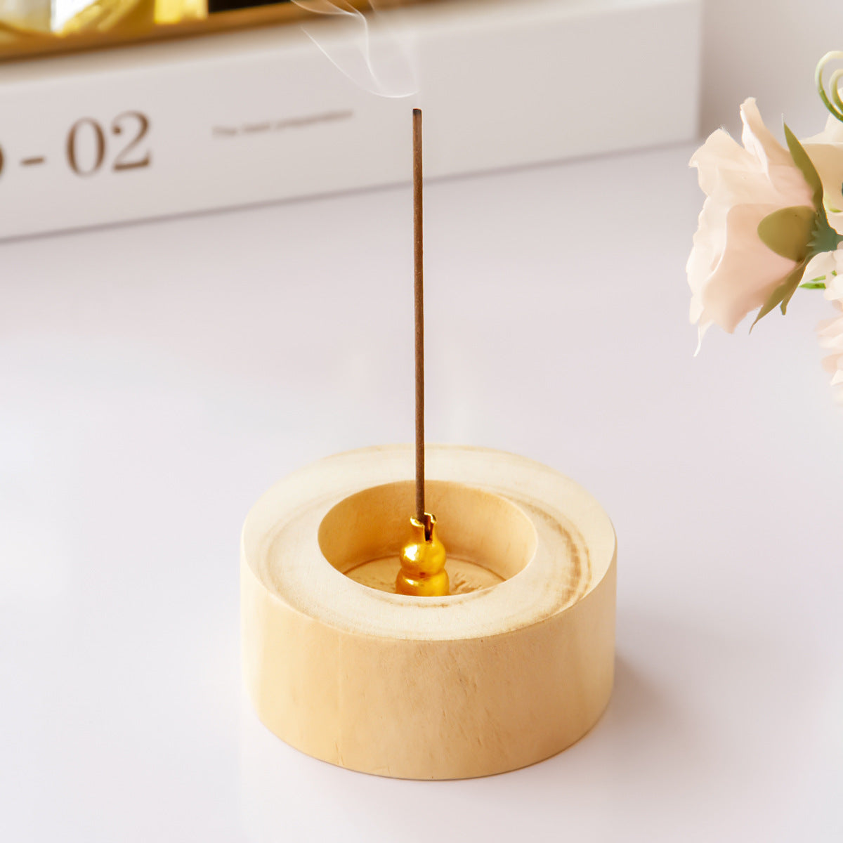 Incense Holder Burner Wood handmade - 80x43mm - NEW822