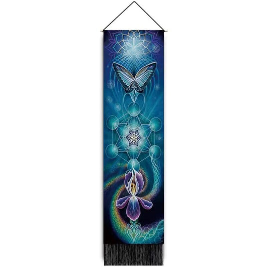 Butterfly Tapestry Wall Hanger - 12.5 wide x 51 inch long - 32.5×130cm - China -