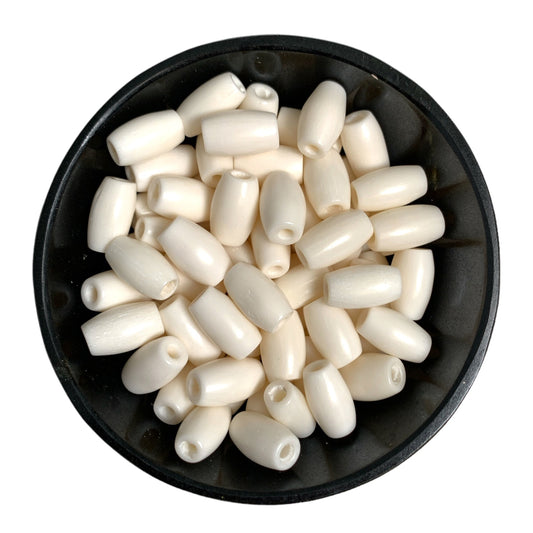 PK/50 - .5 Inch - Real Bone Hairpipe Beads - India