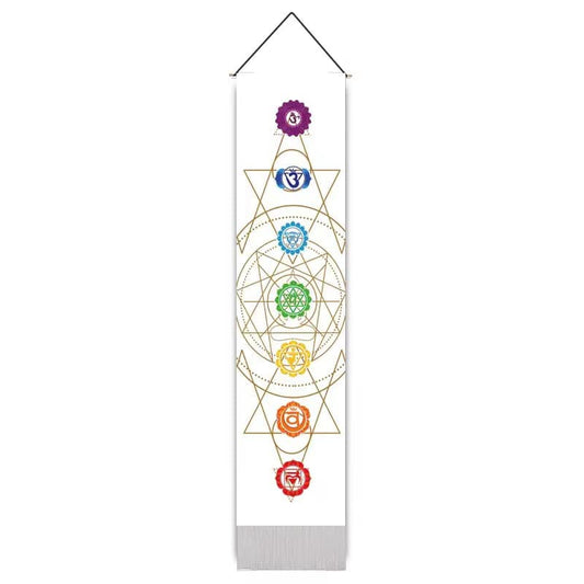 Chakra Tapestry Wall Hanger - 12.5 wide x 51 inch long - 32.5×130cm - China -