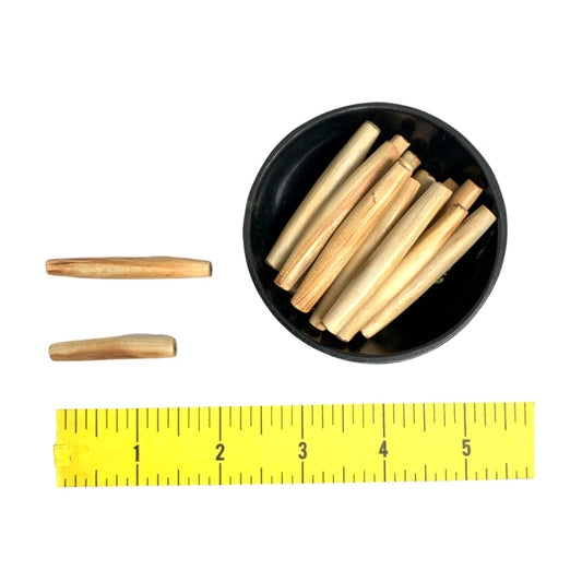 PK/10 - 2 inch Burnt Horn Hair pipes Bead - India