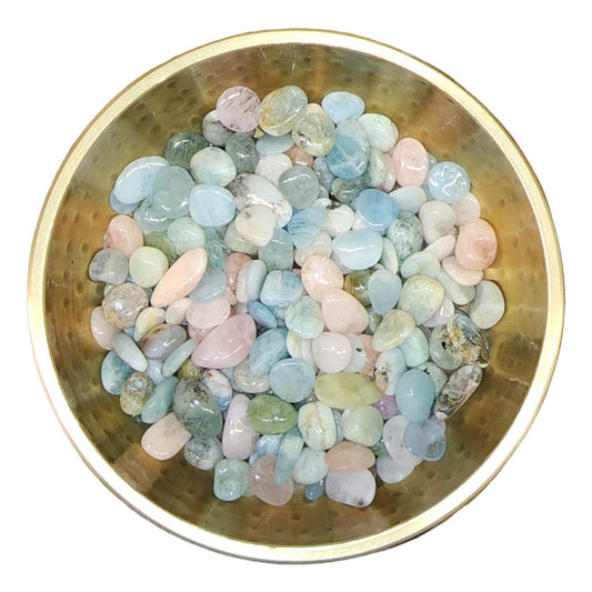 Morganite Tumbled Stones 10 to 20mm - 250 Grams - China -