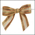 PK/50 3 inch Metallic TWIST Tie GOLD WITH GOLD, GREEN, RED EDGES