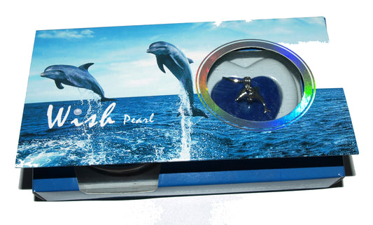 Wish Pearl Dolphin Design Box with Dolphin Pendant and Necklace