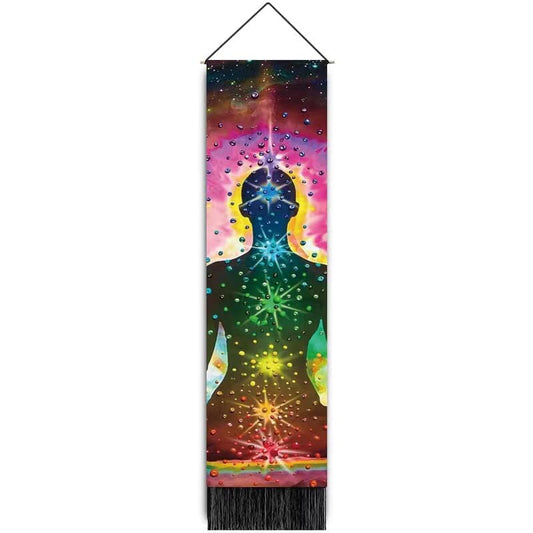 Chakra Tapestry Wall Hanger - 12.5 wide x 51 inch long - 32.5×130cm - China -