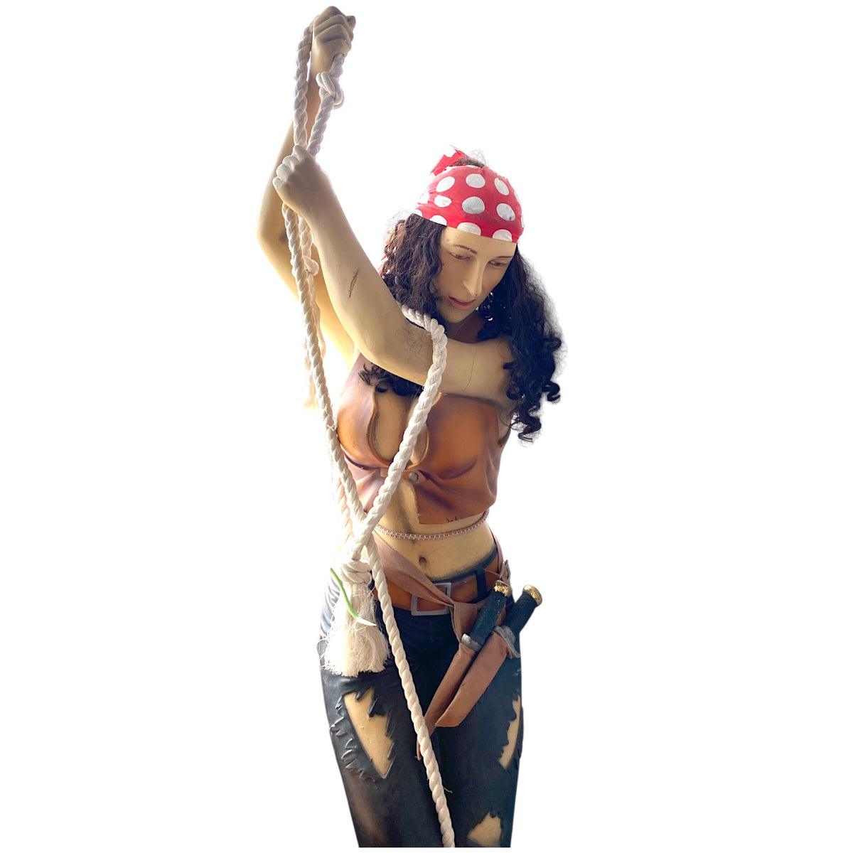 Fiberglass Pirate Lassie Lady Figure 80 Tall x 15 Wide x 16 inches Deep - Movie Prop - Bar décor