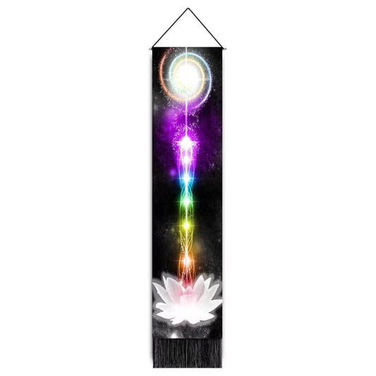 Chakra Tapestry Wall Hanger - 12.5 wide x 51 inch long - 32.5×130cm - China -