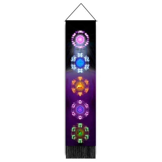 Chakra Tapestry Wall Hanger - 12.5 wide x 51 inch long - 32.5×130cm - China -