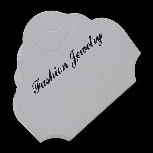 Pack of 100 White Jewelry Set Display Cards for earrings & necklaces, Type: Fashion Jewelry, Kraft Brown, 102x55x0.5mm