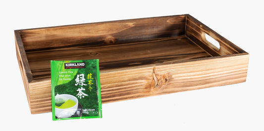 Brown Fir wood Tray SMALL 15.75 x 10 x 2.25 inch - Fits 30 x 40 Cello bag
