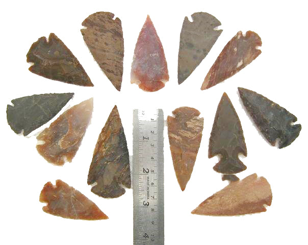 Tribal Arrowheads 2.5" - Finest Flinted Thin - NEW1020