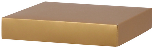 Square Gift Box Lid - Gold - Large - 8 x 8 x 1.5 inch (Order in 25's)
