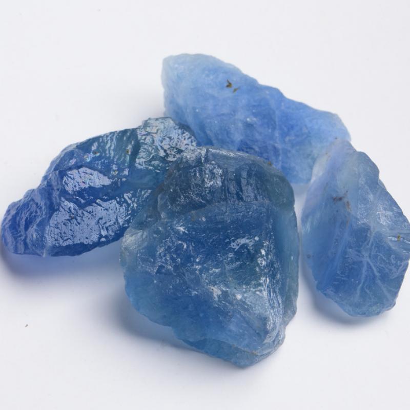 Blue Fluorite A Grade Chunks Raw Tumbles Stones 30-50mm - Sold by the Gram - CHINA - tumbling rock