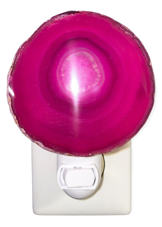 AGATE NIGHT LIGHTS - Pink - 3.15 inch + Slice - Loose no packaging