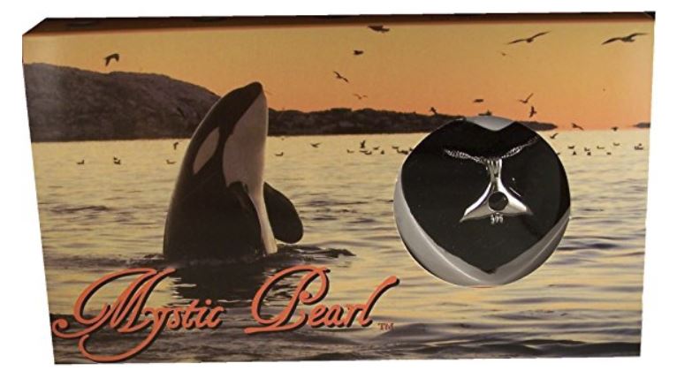 Wish Pearl Orca Design Box with Whales Tail Pendant and Necklace