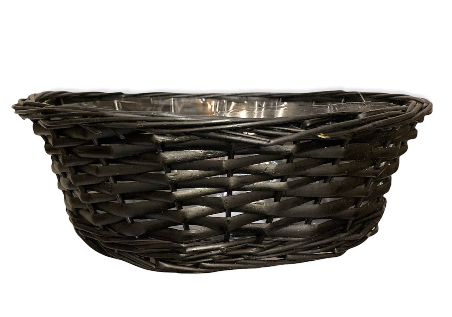 Split WILLOW OVAL TRAY - BLACK - 14 x 5 deep - with Hard Liner - fits a 25x30 or 26x40 bag