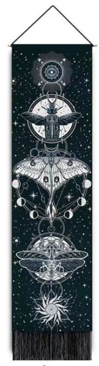 Butterfly Tapestry Wall Hanger - 12.5 wide x 51 inch long - 32.5×130cm - China -