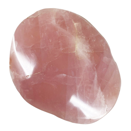 Free Form And Roundish Rose Quartz Coasters - 3.7 to 4 inch - Brazil - NEW122