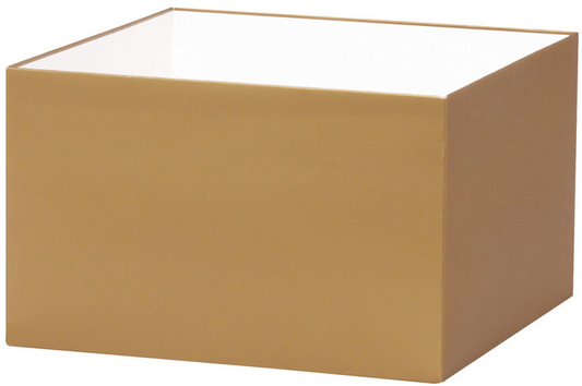 Gold - Medium Deluxe Gift Box Base - 8 x 8 x 5 inch - Case Pack: 25 - Lids available by request -