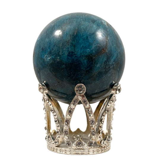 CROWN Small Metal Sliver SPARKLE Sphere Ball Stand - 45mm top 35mm base