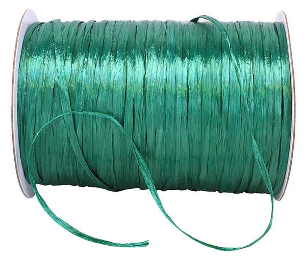 Pearlized Rayon Wraphia Raffia - Emerald - 100 yards