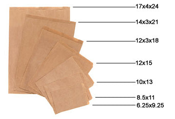 Natural Kraft - Notion Merchandise Flat Bags - 6-1/4 x 9-1/4 inch W x H