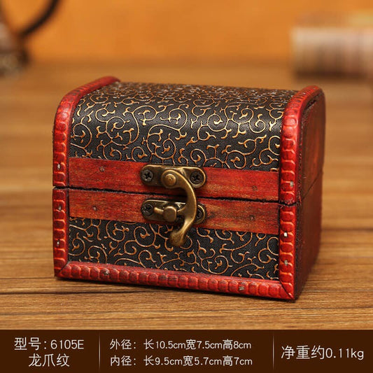 Wooden Box with Metal Latch - 4.13 x 2.93 x 3.14 inch or 10.5 x 7.5 x 8cm - Growth Vine - China - NEW123