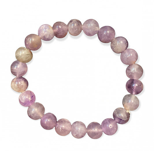 Dark Purple Amethyst Stretch Bracelet - 10mm beads - India 35g - NEW225